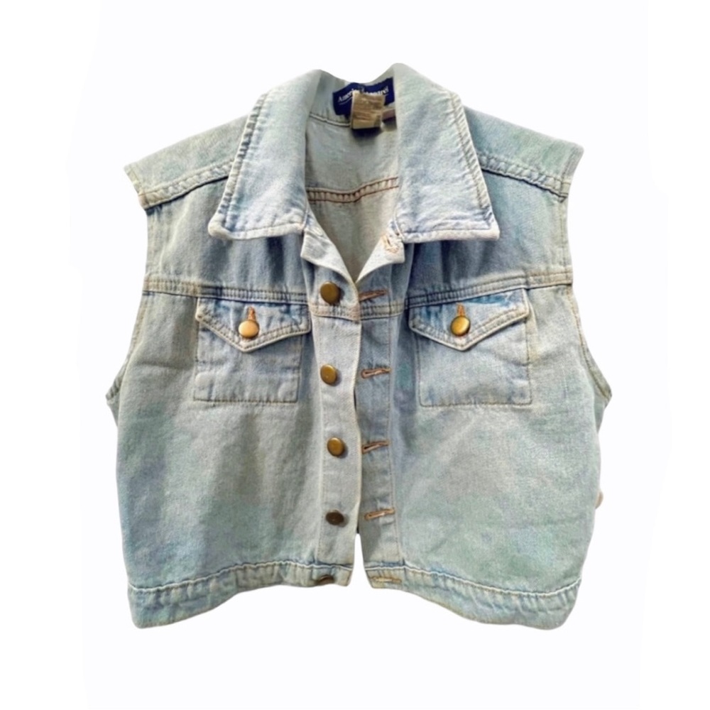 American Apparel Cropped Jean Vest